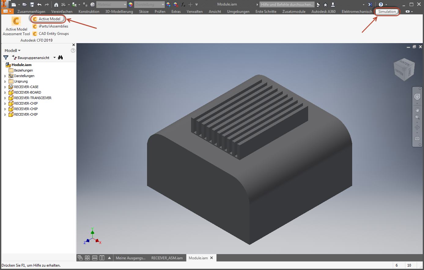 Von Inventor aus starten