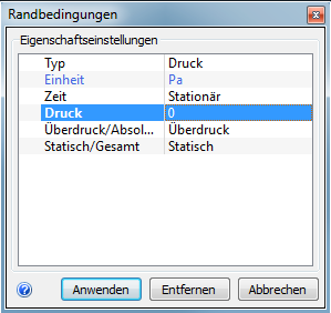 Dialogfeld Randbedingungen
