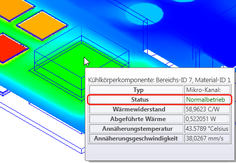 Normalstatus Kühlkörper