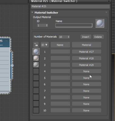 Animation of adding a new material to Material Switcher by selecting the Done button.