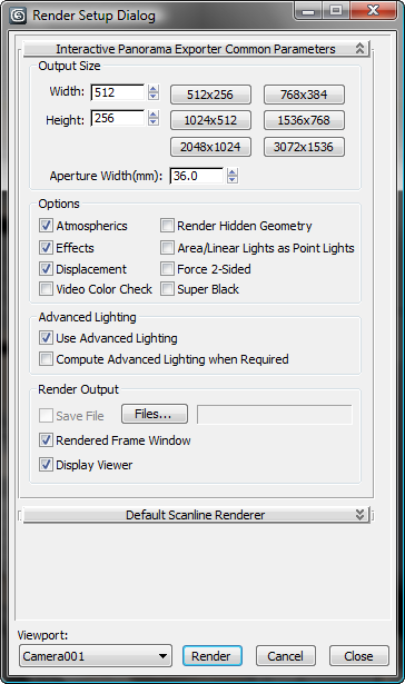 Rendering setup error