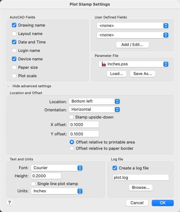 plot-stamp-settings-dialog-box