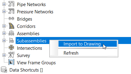 Autodesk Civil 3D Help | New in Subassembly Workflows | Autodesk