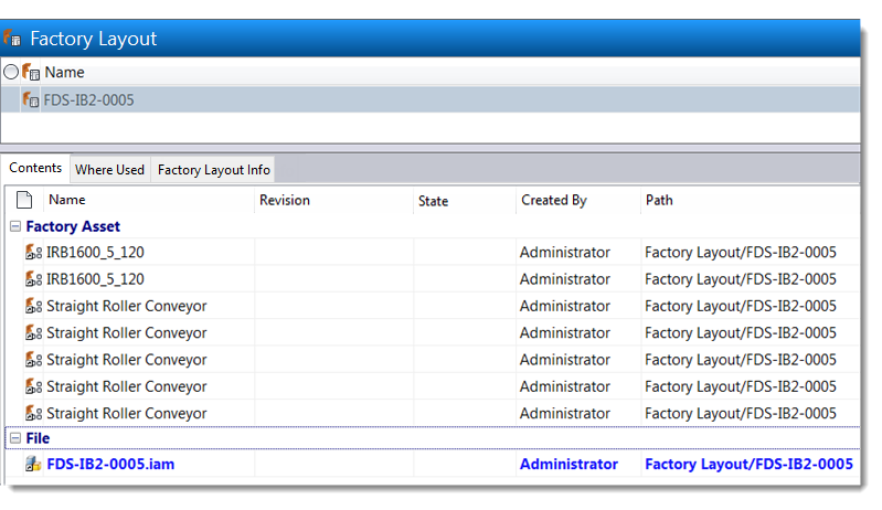 Viewing Factory Data in Vault