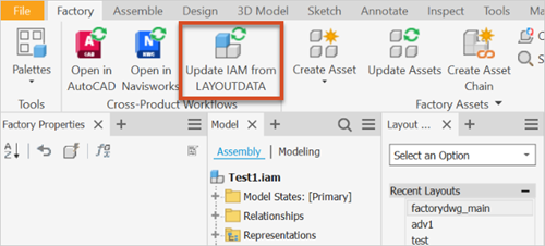 Factory Options dialog