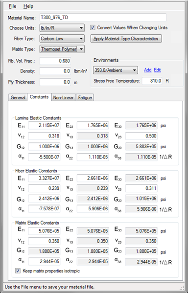 constants tab