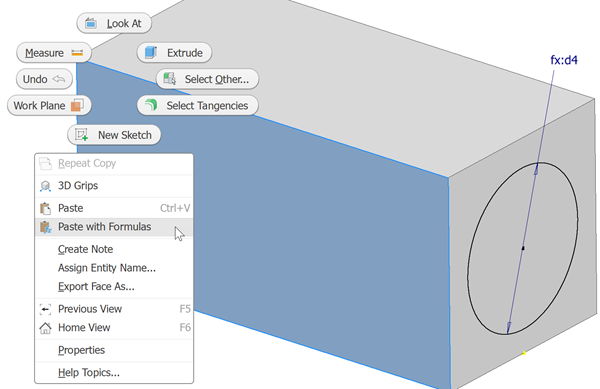 Inventor won't let me extrude the section between the two green edges (it  recognises the inner section which isn't to be extruded, but not the area  between the green edges) - any