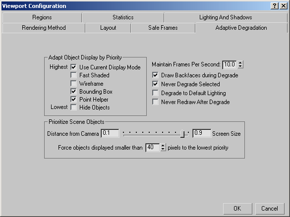 Rendering method. Adaptive degradation.