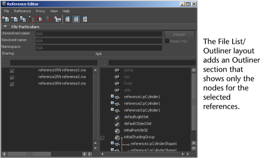 Maya Help | Reference Editor Layouts | Autodesk