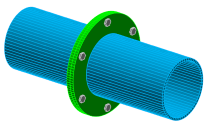 Circular end plate splice connection without stiffeners