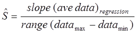 normalized slope equation