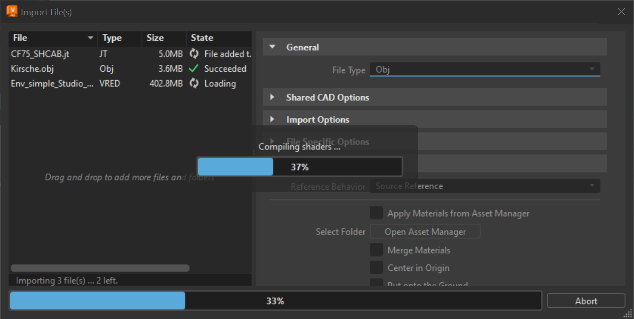 Import File(s) processing