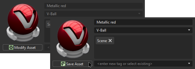 Modify Asset button