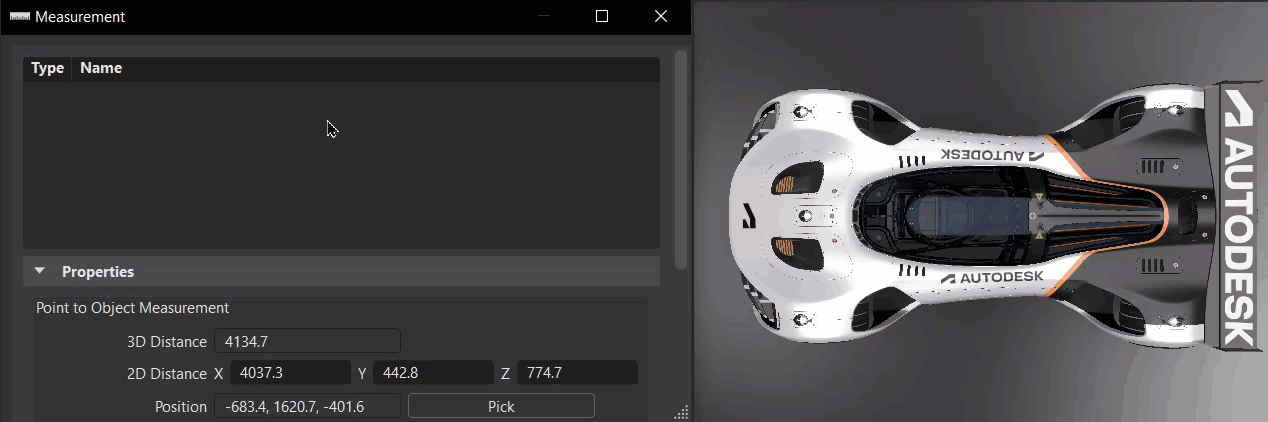 Add Point to Point Measurement