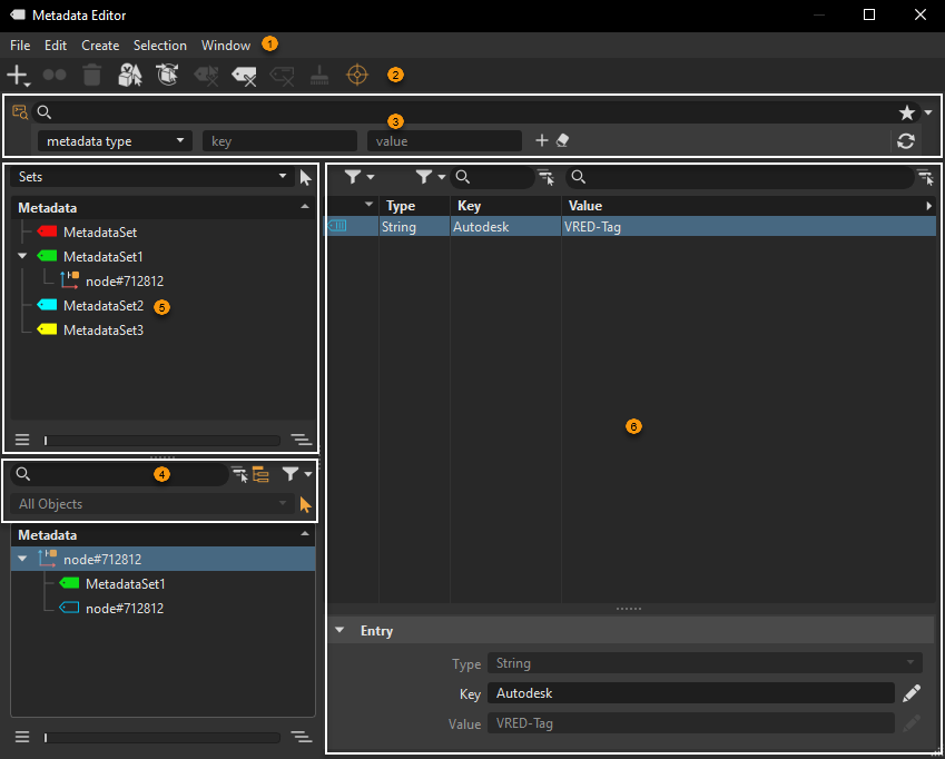 Metadata Editor labelled