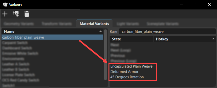 Substance in Variants module