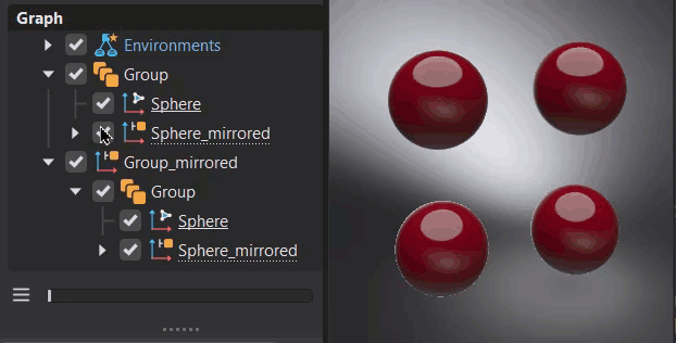 Sync Visibility of Clones enabled
