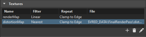 Displays the textures for the final render pass for the selected eye