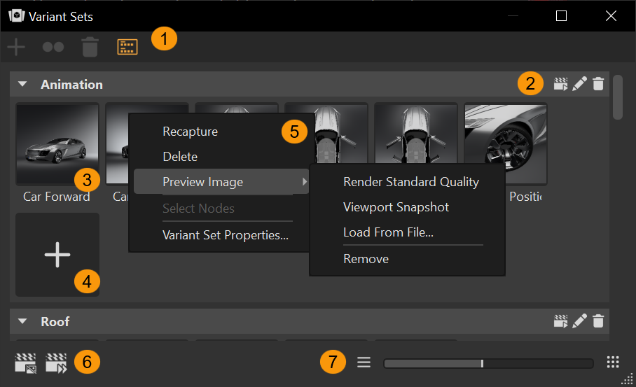 Variant Sets Simple View Mode labelled