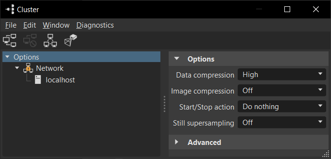 The Cluster Dialog Box