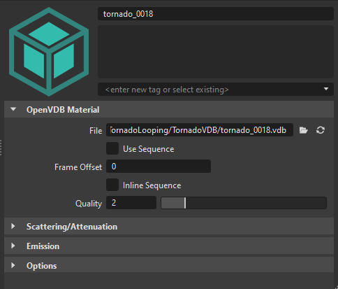 OpenVDB Attributes in the Material Editor