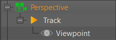 Camera, camera track, and viewpoint in Tree List