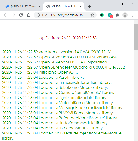 Terminal log timestamp example