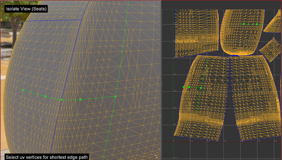 Adding a way point on the border between two islands