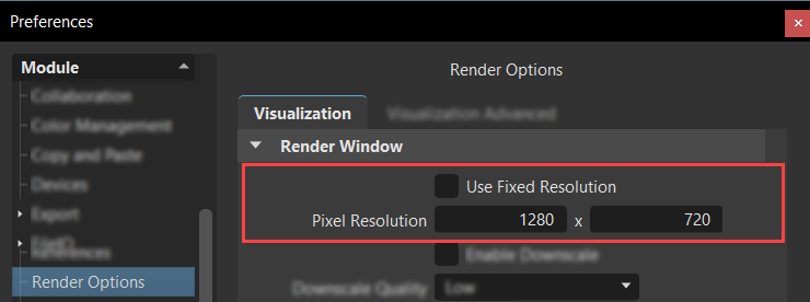Render Options prefs