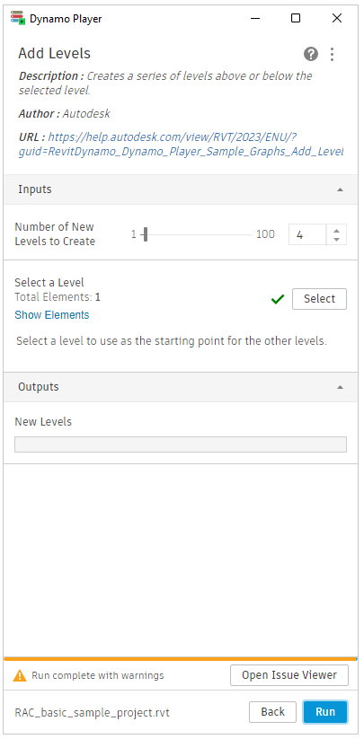 image : accès au visualiseur de problèmes au bas du lecteur Dynamo