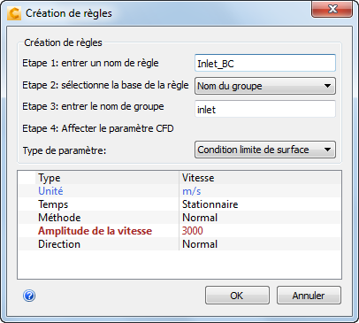 création de règles
