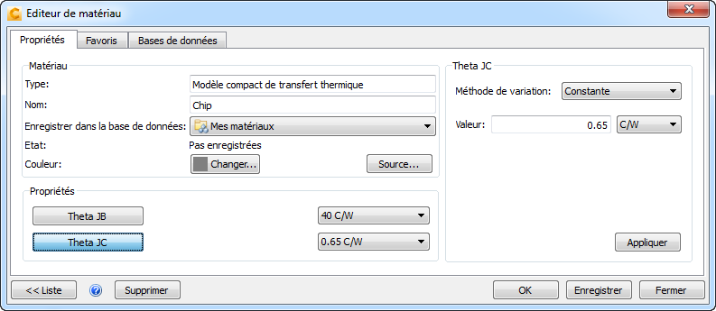 éditeur de matériau