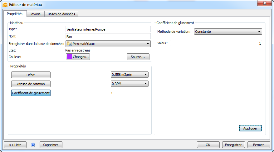 éditeur de matériau