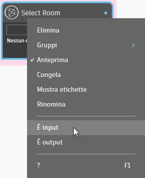 Is Input menu option with its checkmark cleared