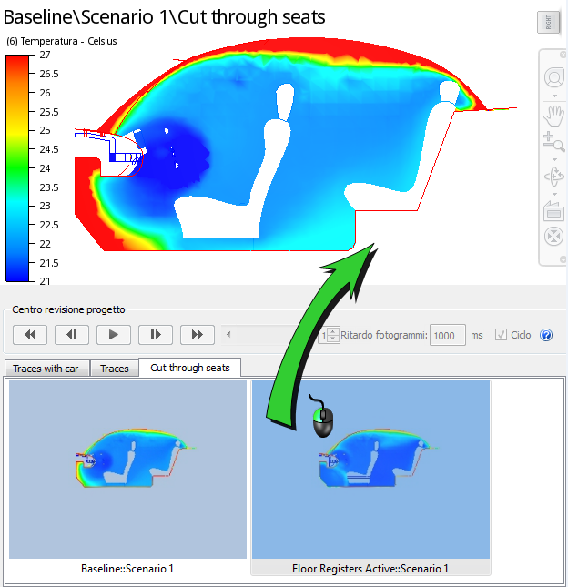 trascinamento di una vista singola