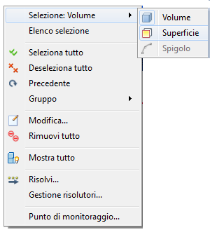 selezionare Superficie