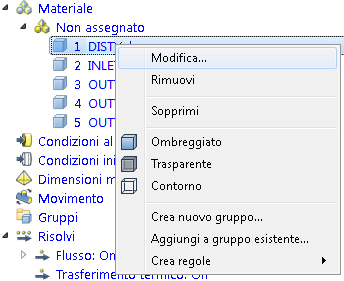 modifica del materiale