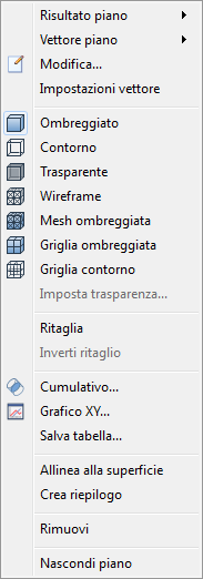fare clic con il pulsante destro del mouse sul risultato del piano