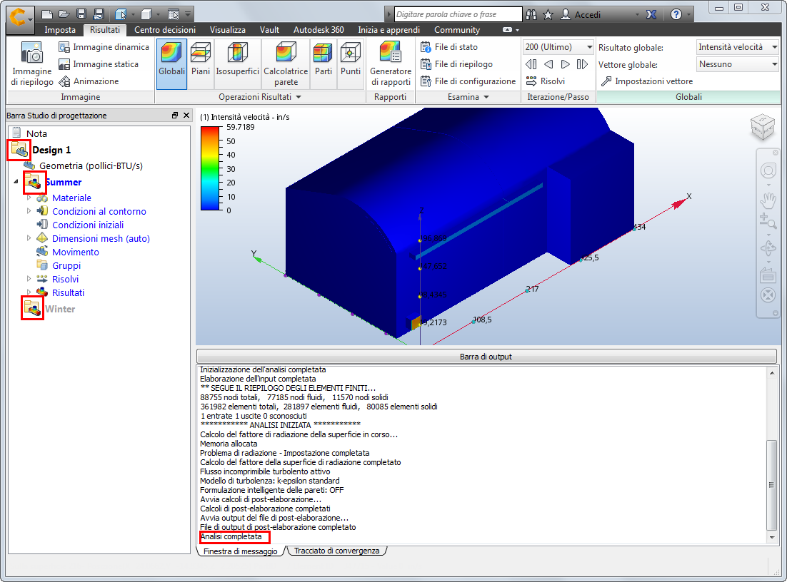 esecuzione completata