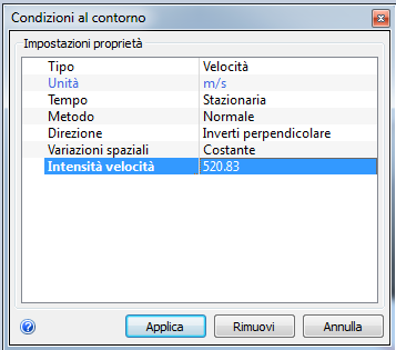 impostare la velocità