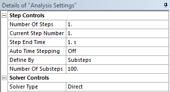 analysis settings