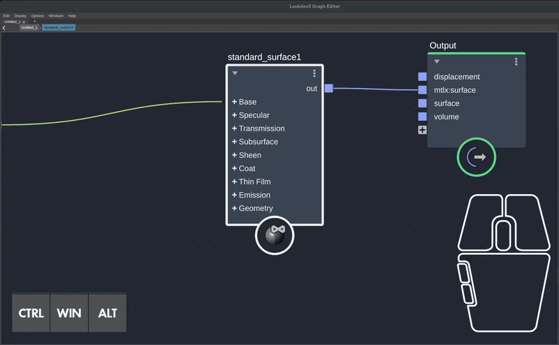 Screencapture GIF of the auto expand feature in LookdevX.