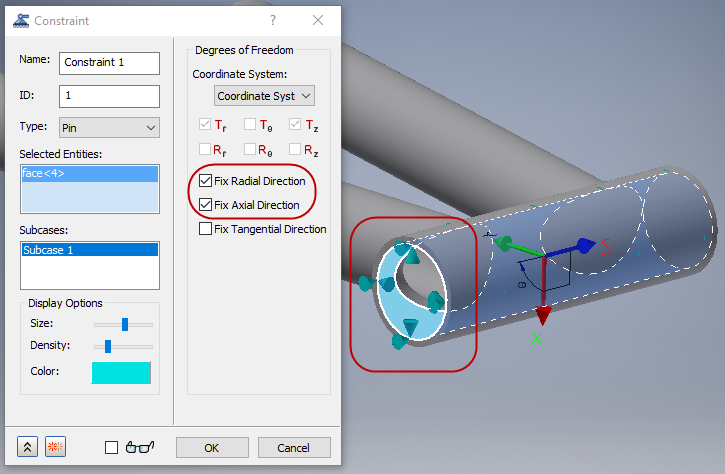 Autodesk Inventor Nastran 2024 ヘルプ | 自由度 | Autodesk