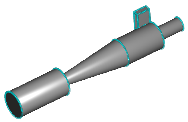 メッシュが適用されたサイクロン