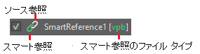 ラベル付きアイコンの例