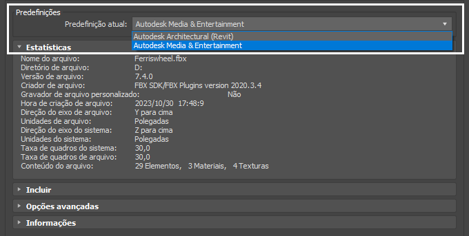 3ds Max 2023 Ajuda, Material e exportador glTF