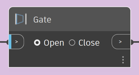 The Data.Gate node is set to Open