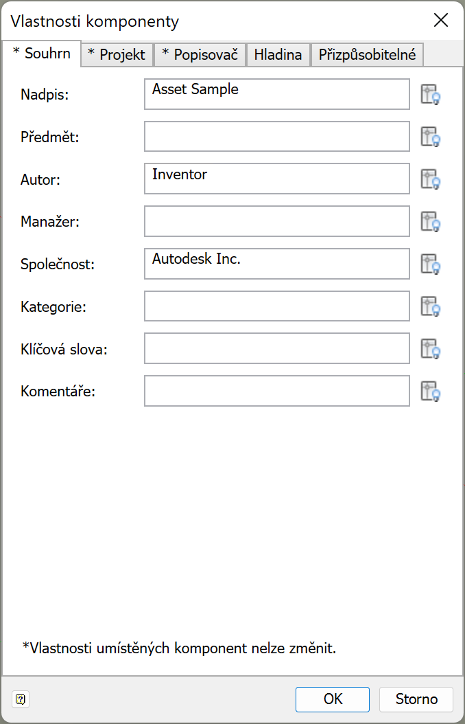 vlastnosti komponenty teď