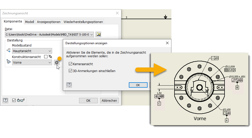 Metadaten der Markierungskarte