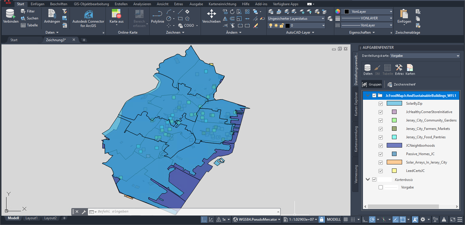 AutoCAD Map 3D 2025 Hilfe | Neue Funktionen im AutoCAD Map 3D 2021-Toolset  | Autodesk